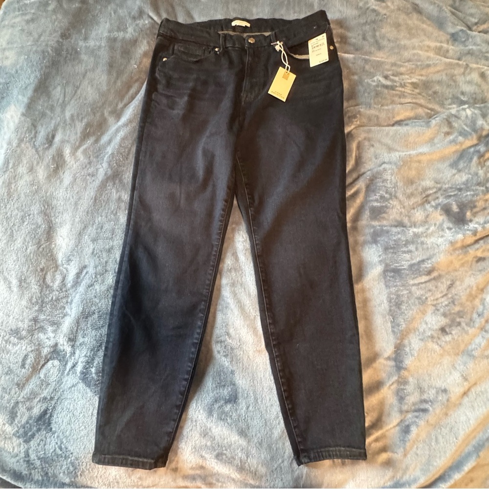 Good American ALWAYS FITS GOOD LEGS SKINNY JEANS | DEEP BLUE002 14-18 Plus